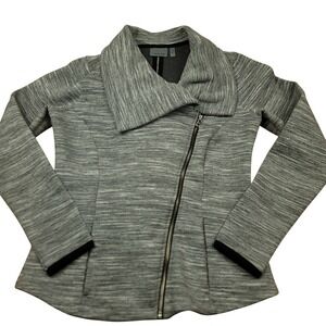 Athleta‎ Heather Womens S City Limits Gray Asymmetrical Full Zip Jacket Coat